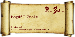 Magó Zsolt névjegykártya